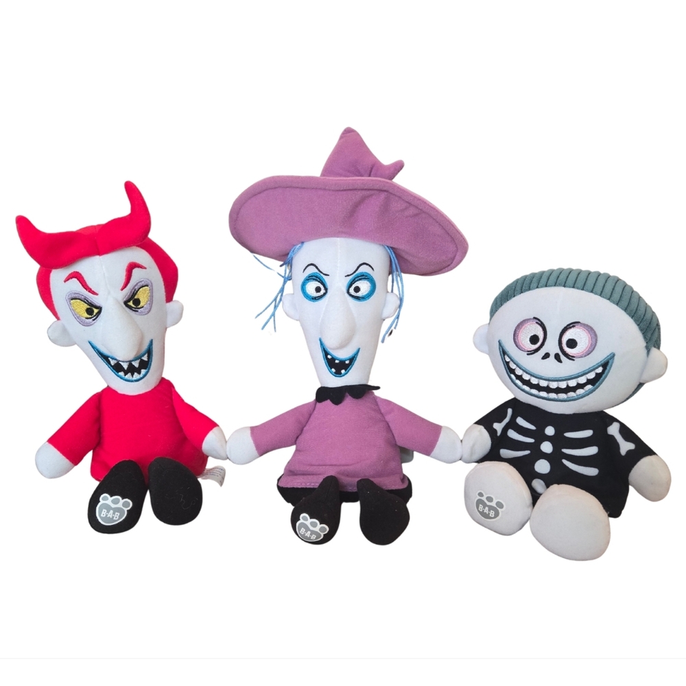 Build-A-Bear Disney Nightmare Before Christmas Lock, Shock, & Barrel  Trio Plush